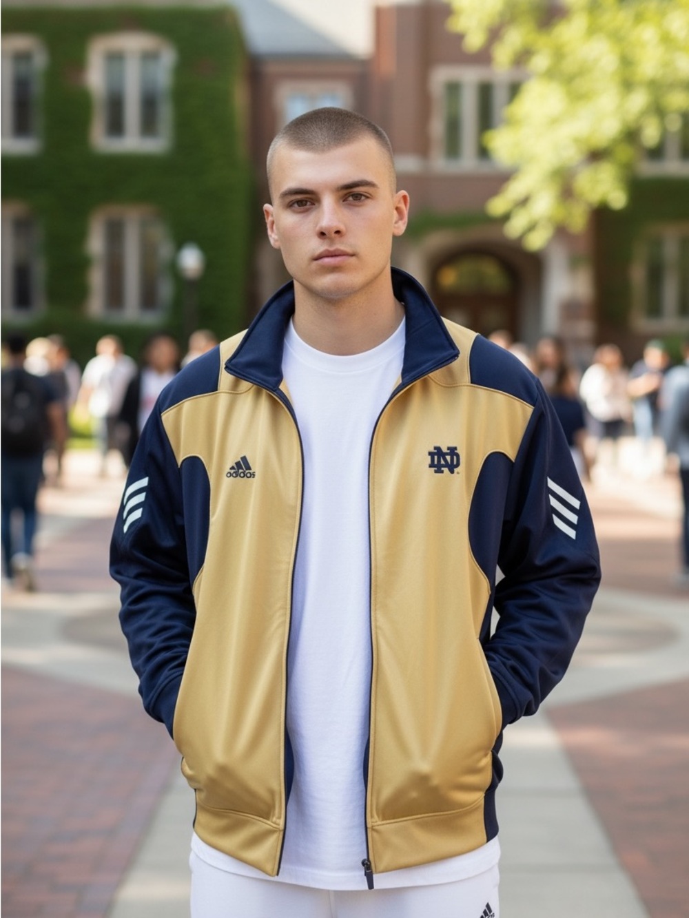 Adidas University of Notre Dame zip up jacket
